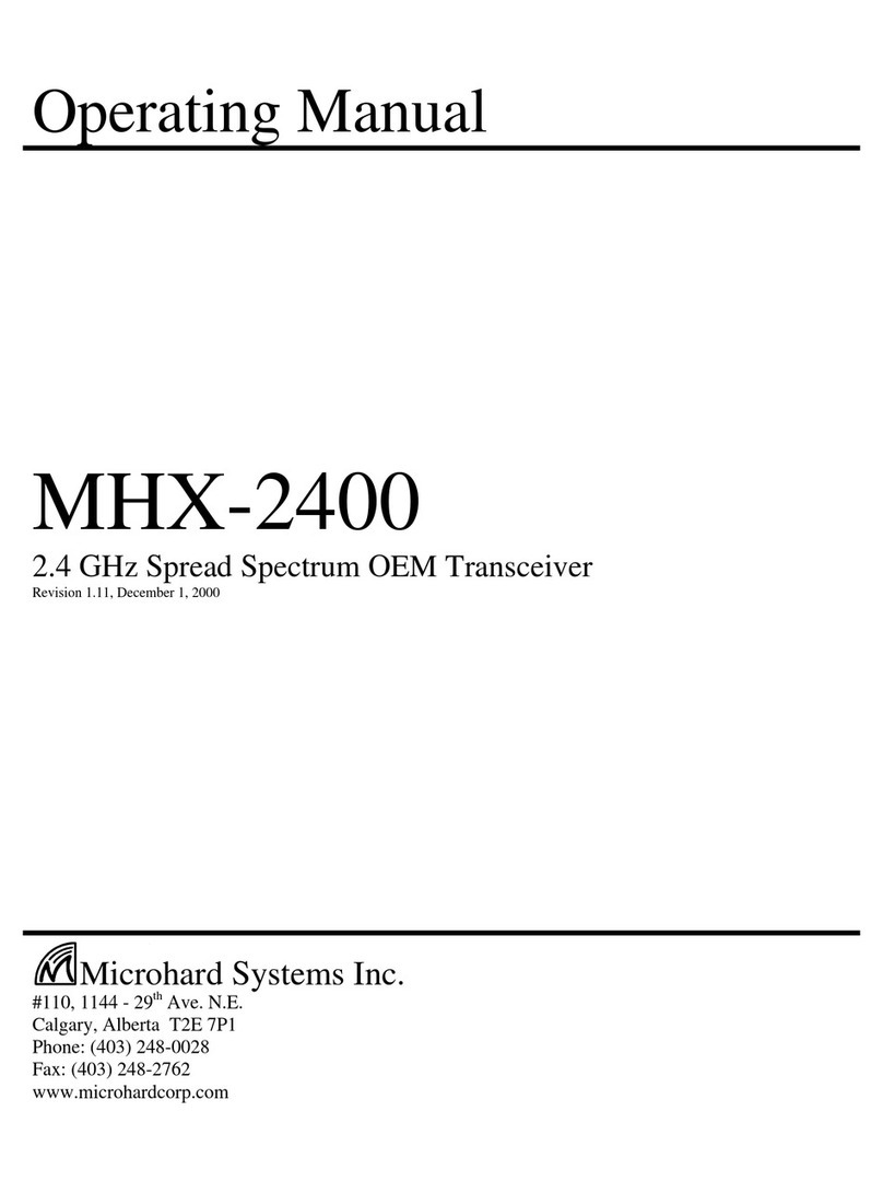 Microhard Systems MHX-2400 User manual