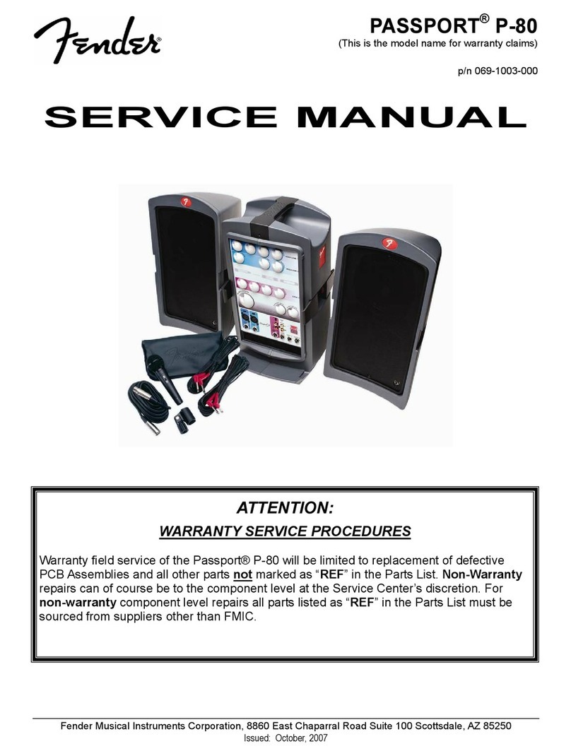 Fender PASSPORT P-80 Service manual