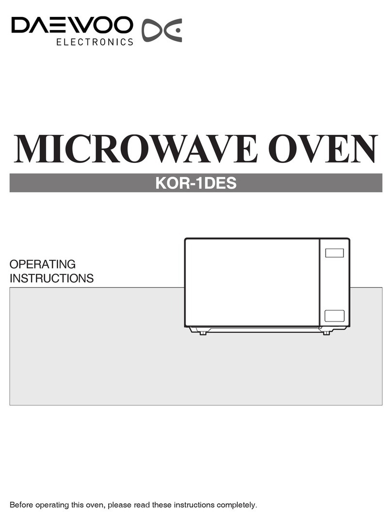 DAEWOO ELECTRONICS KOR-1DES operating instructions