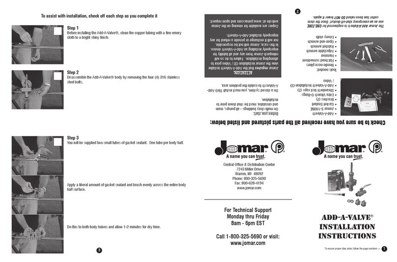 JOMAR Add-A-Valve installation instructions