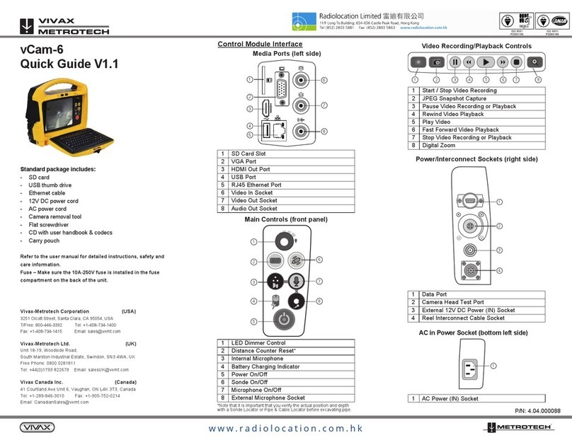 Vivax Metrotech vCam-6 User manual Vivax Metrotech vCam-6 User manual