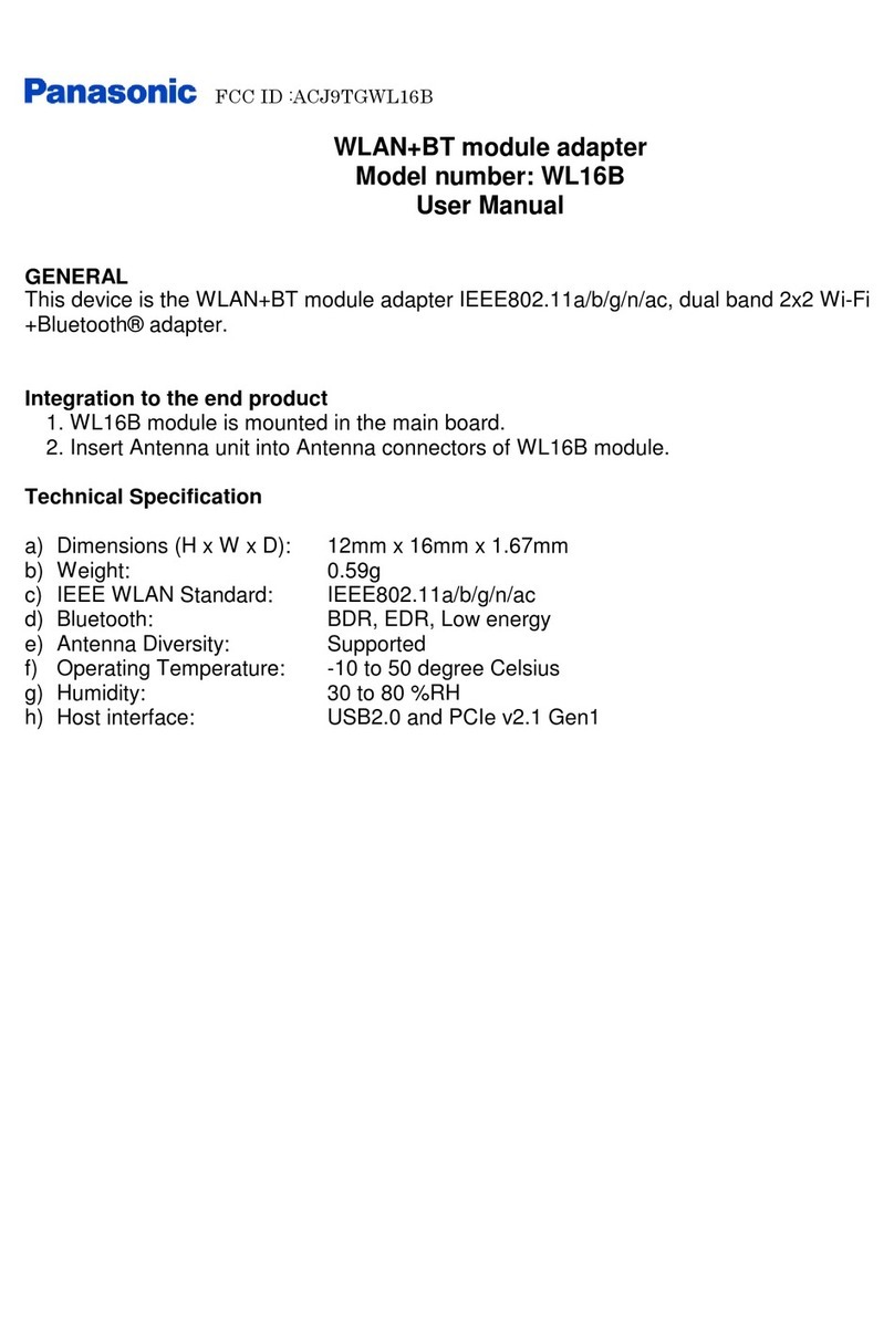 Panasonic WL16B user manual