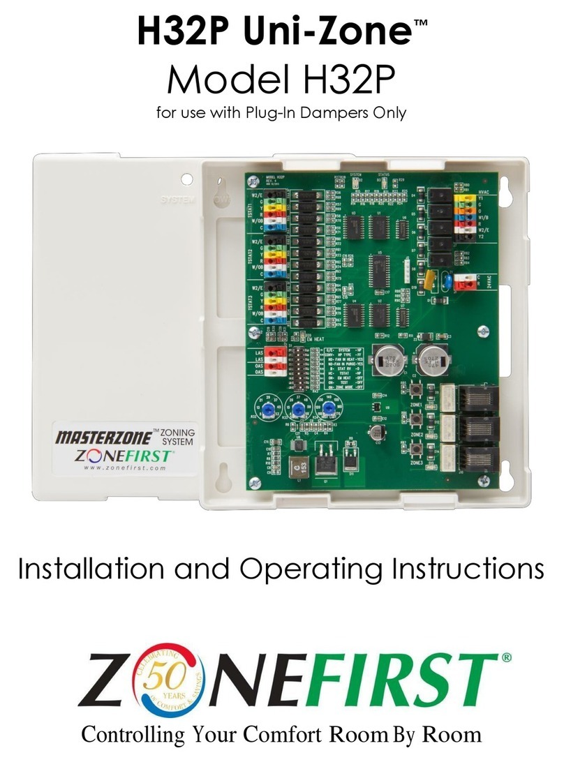 Zonefirst H32P Uni-Zone Installation and operating instructions for the installer
