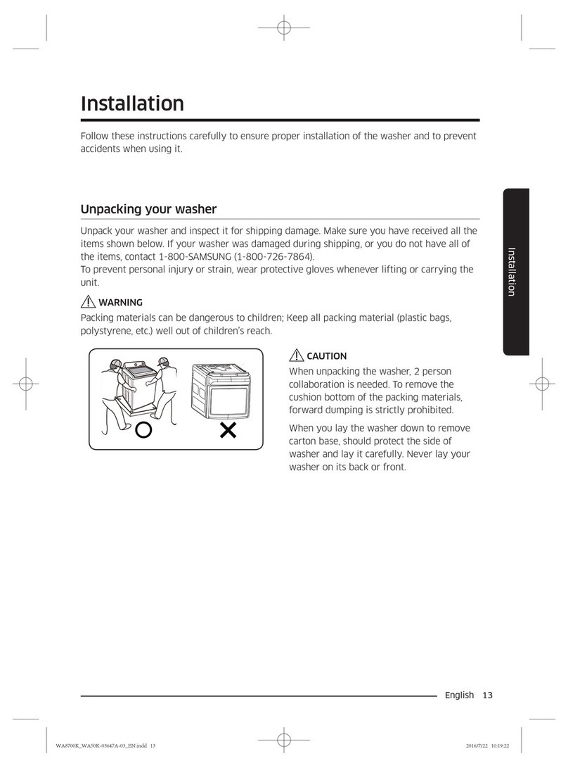 Samsung WA50K8600AV Installation guides