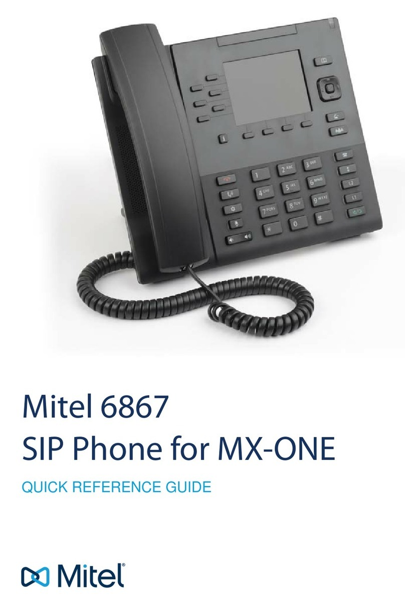 Mitel Deskphone 6867 User quick reference guide