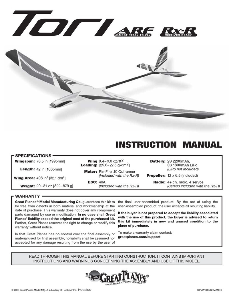 GREAT PLANES Tori instruction manual