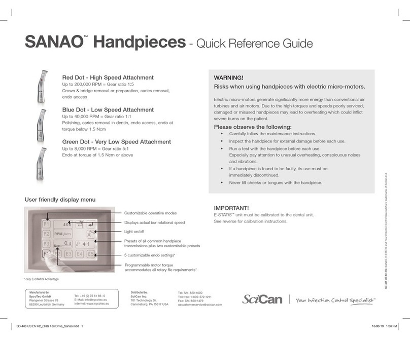 SciCan SANAO Red Dot User manual