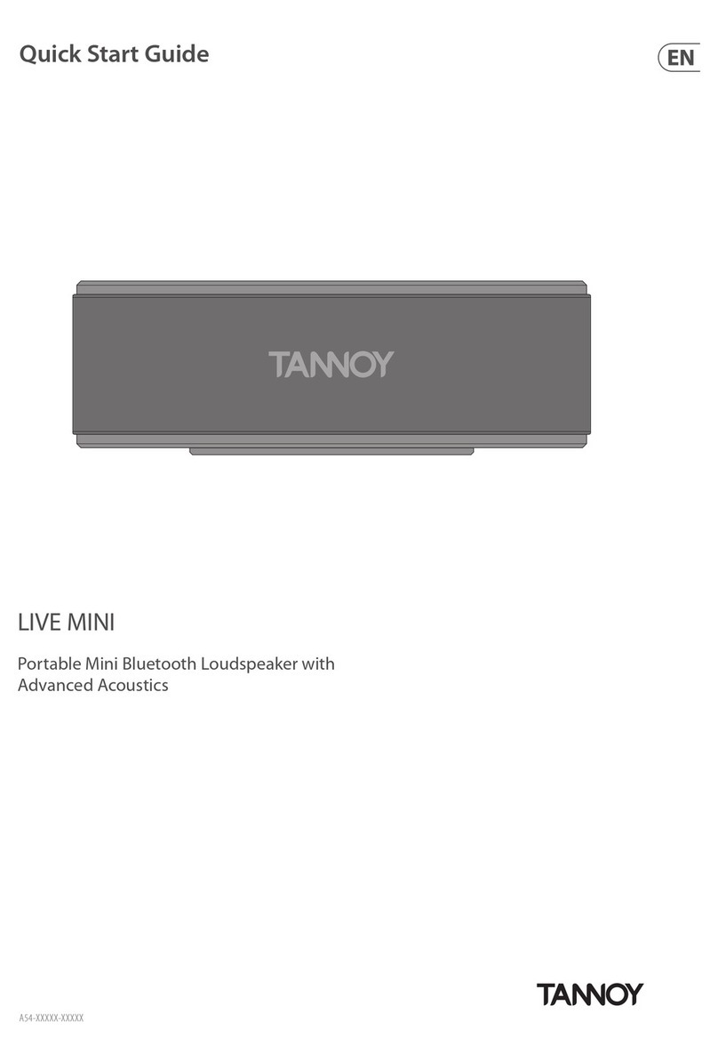 Tannoy LIVE MINI quick start guide