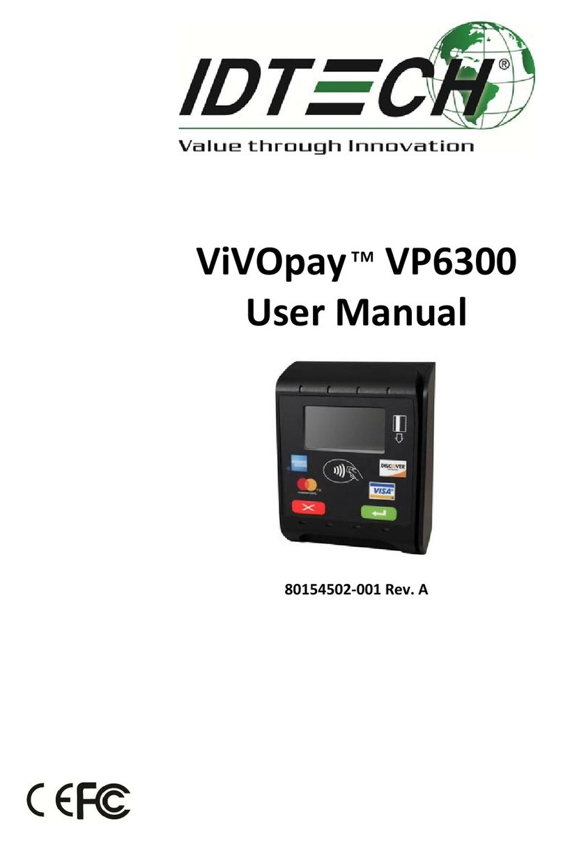 IDTECH ViVOpay VP6300 User manual