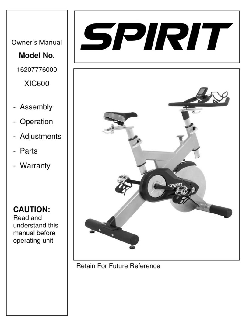 Dyaco SPIRIT XIC600 User manual