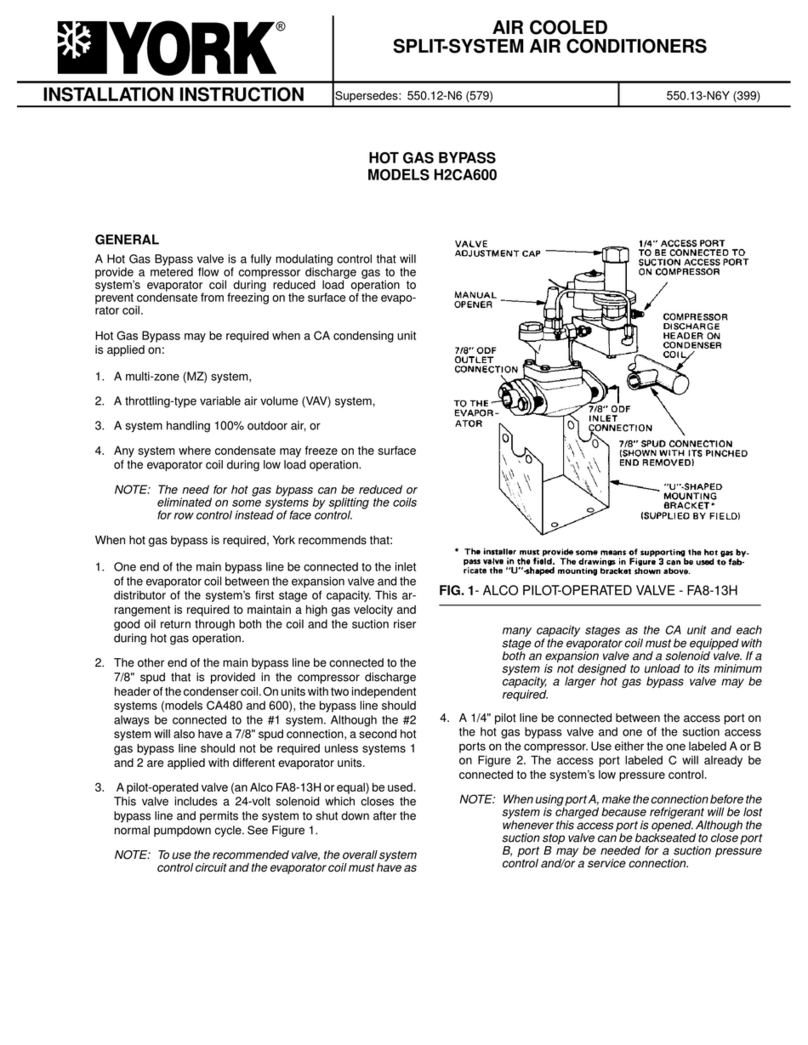 York H2CA600 User manual