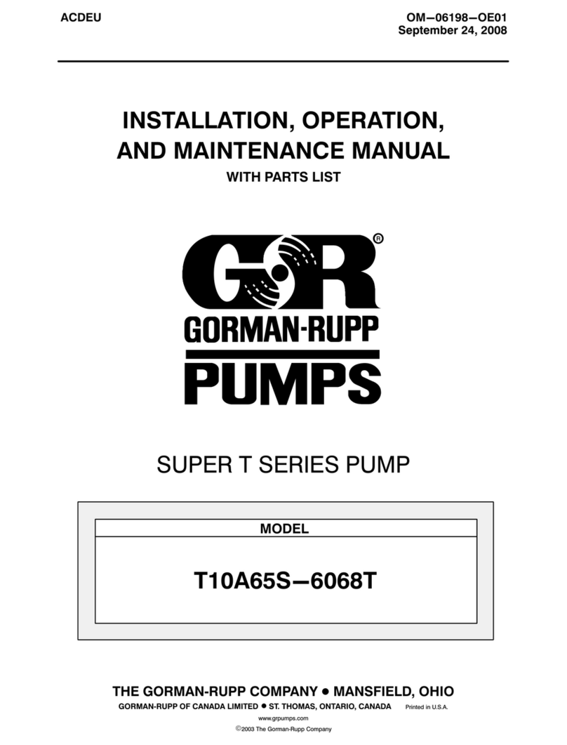 GORMAN-RUPP SUPER T SERIES Installation and operating instructions GORMAN-RUPP SUPER T SERIES Installation and operating instructions