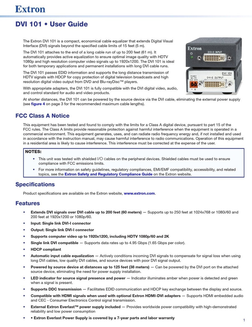 Extron electronics DVI 101 user guide