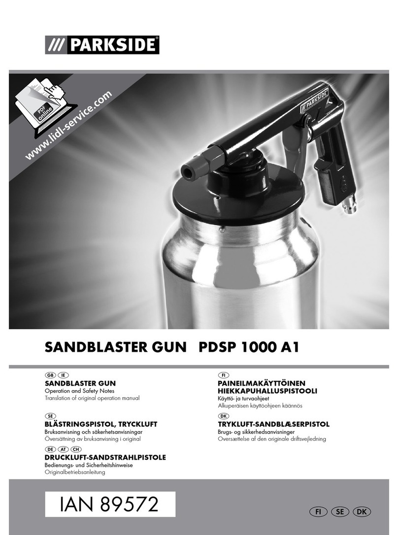 Parkside PDSP 1000 A1 SANDBLASTER GUN User manual