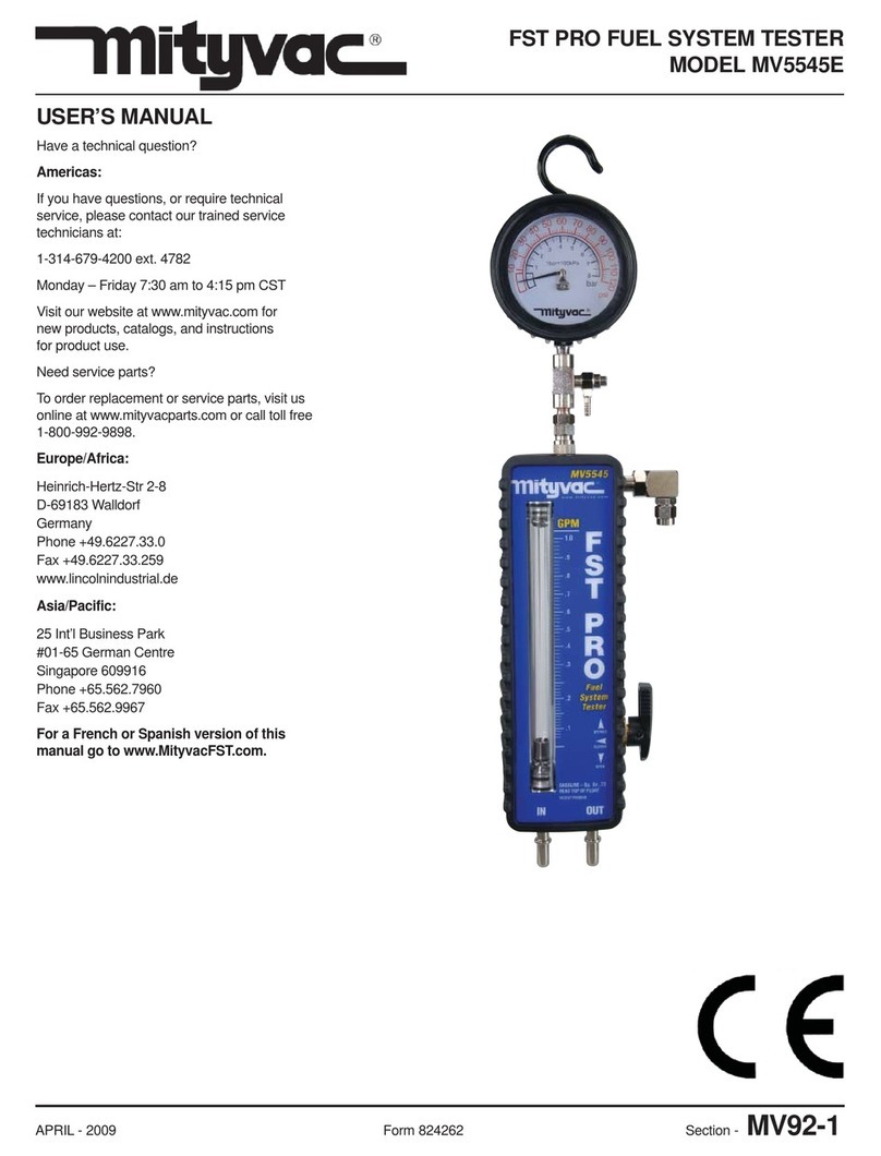 Mityvac MV5545E user manual Mityvac MV5545E user manual