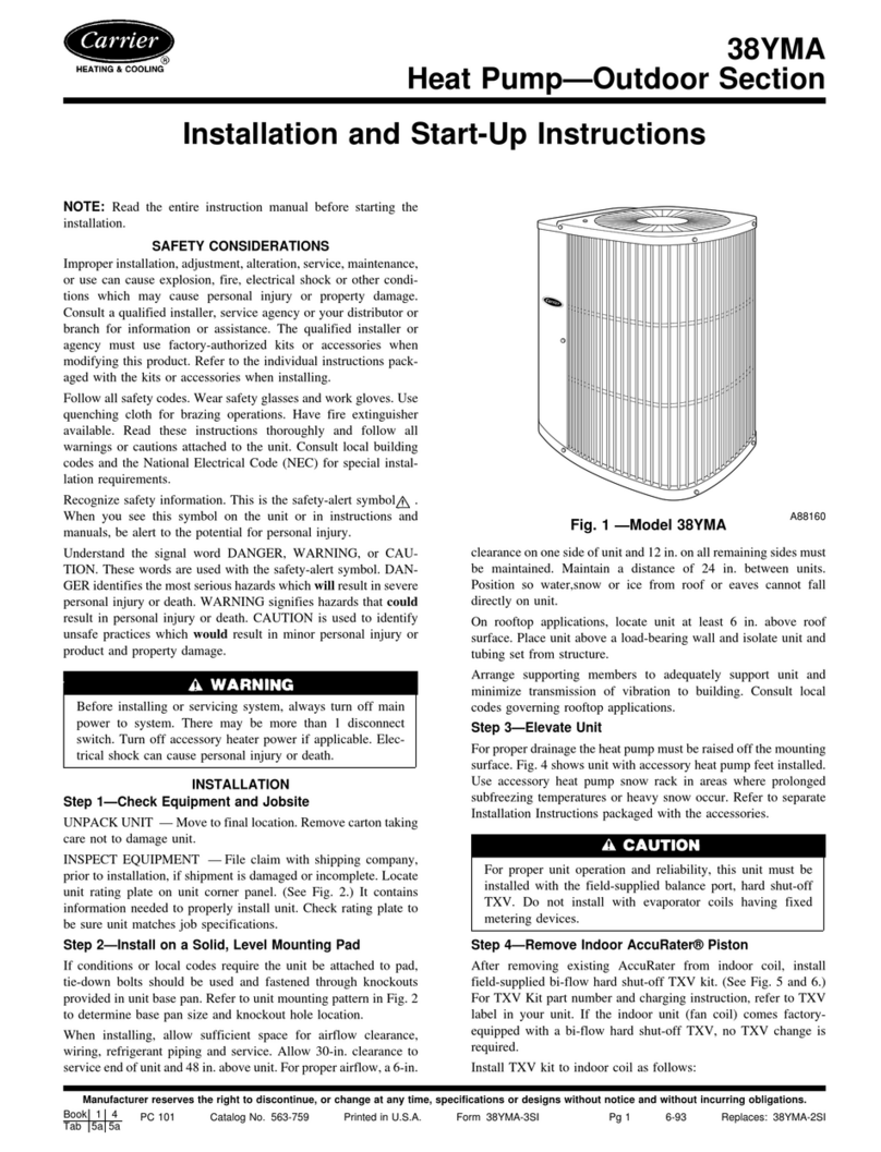 Carrier 38YMA Instructions and recipes