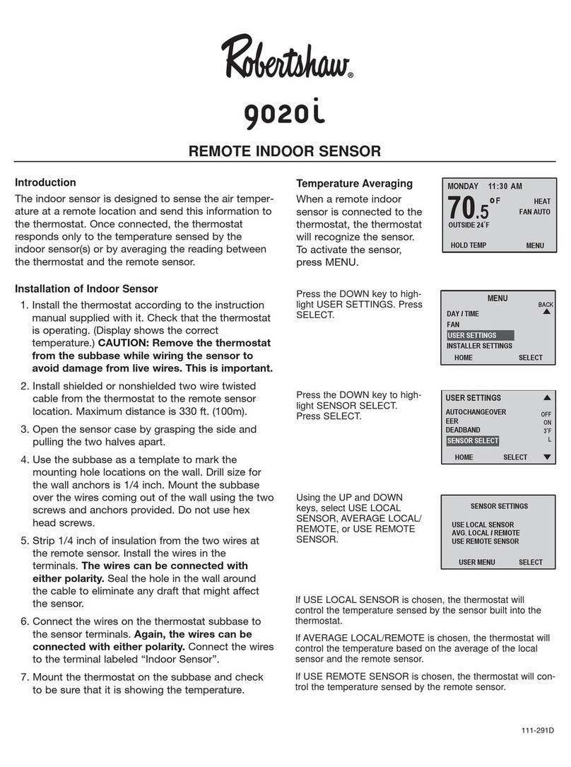 Robertshaw 9020i user manual