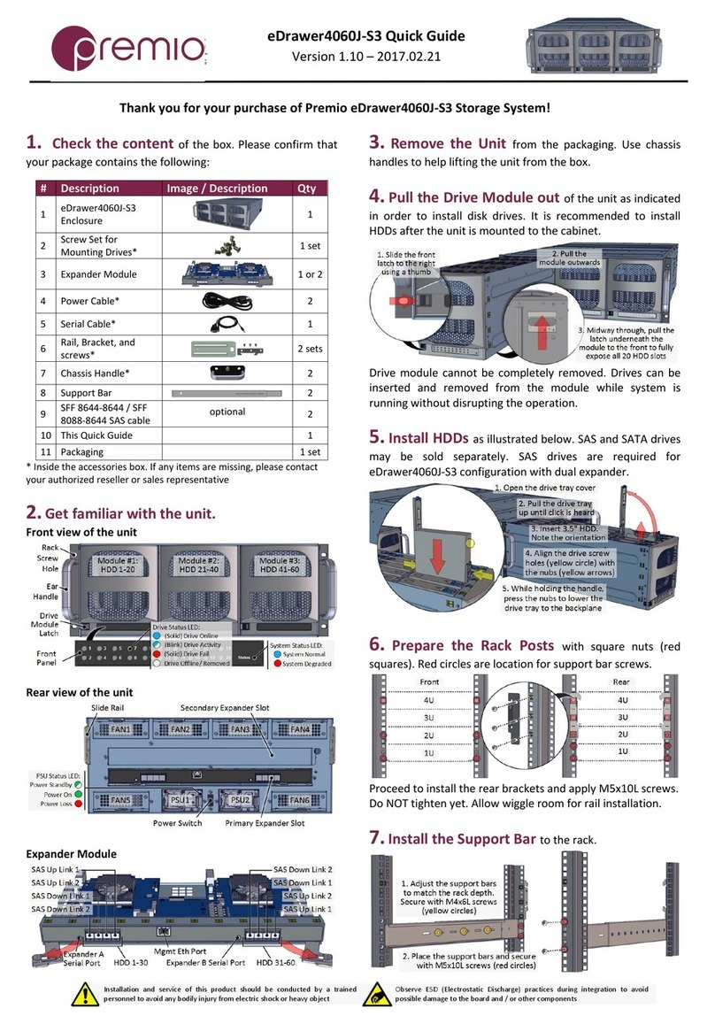 Premio eDrawer4060J-S3 Quick guides