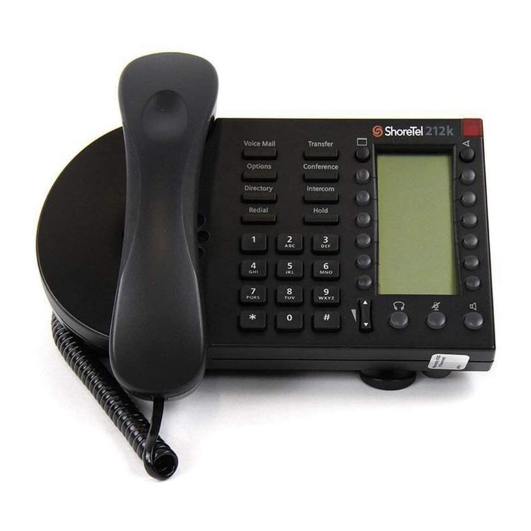 SHORE TEL 212k User manual
