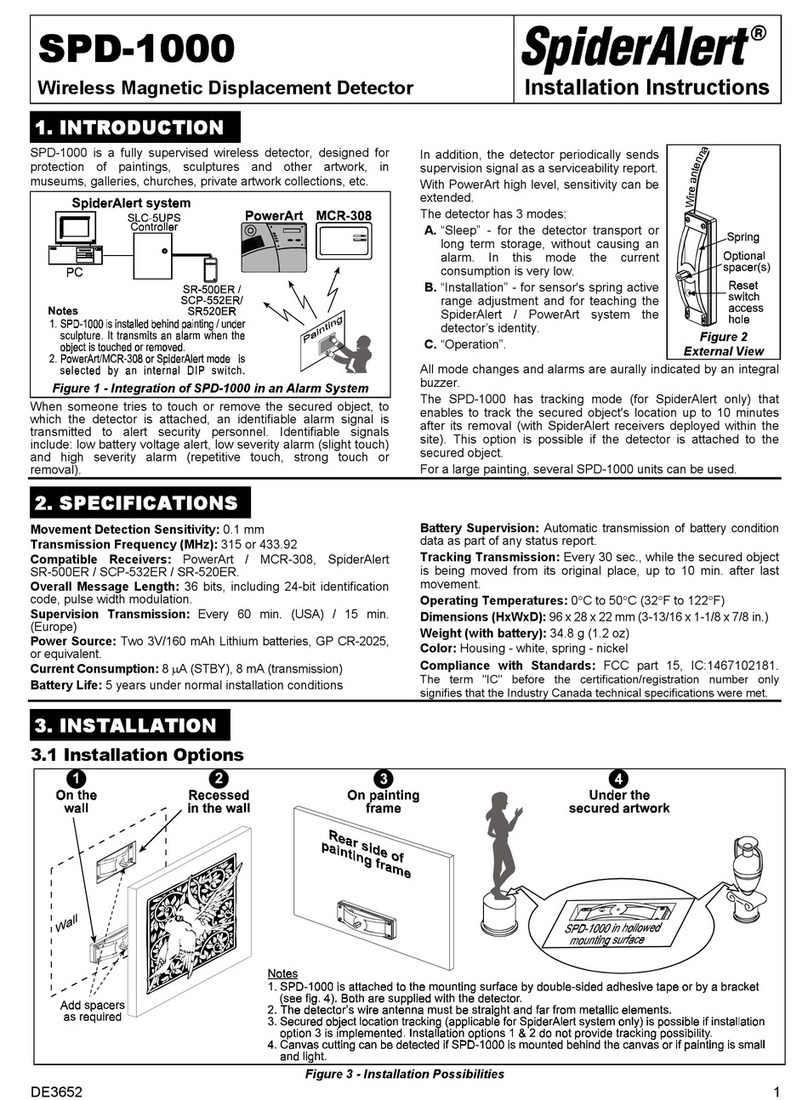 SpiderAlert SPD-1000 installation instructions