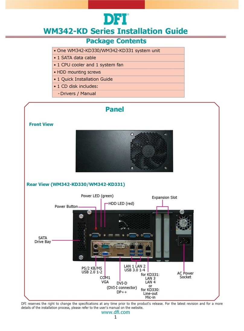 DFI WM342-KD Series installation guide