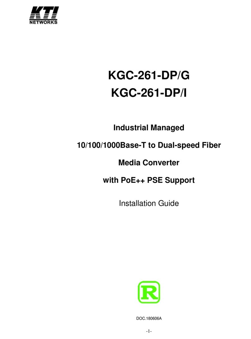KTI Networks KGC-261-DP/G: KGC-261-DP/I User manual