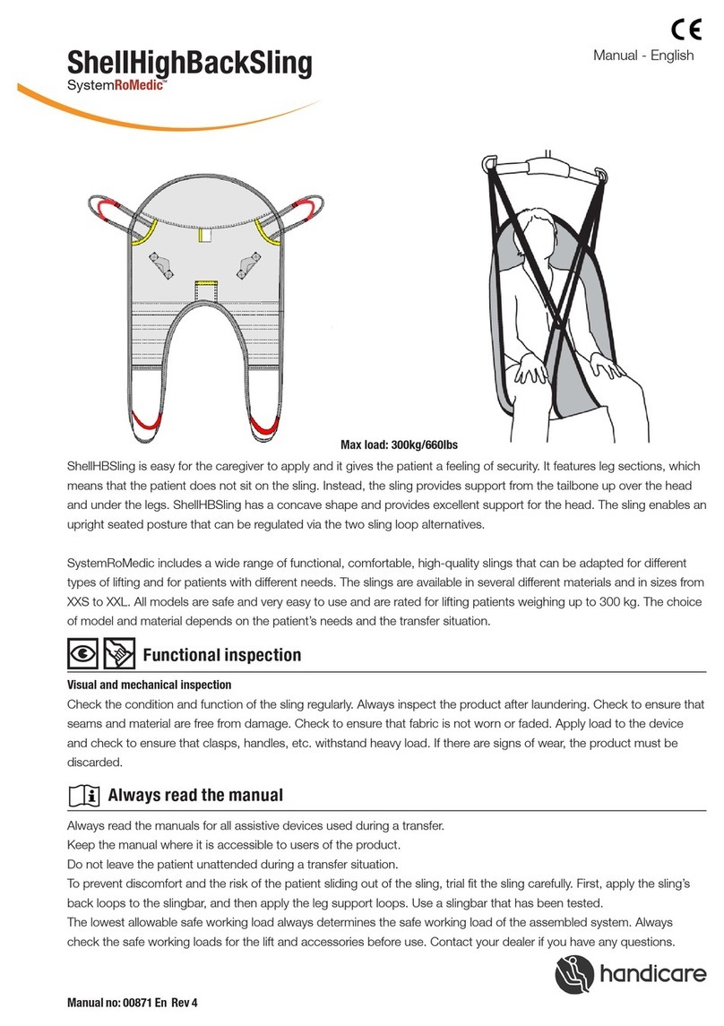 SystemRoMedic ShellHighBackSling user manual