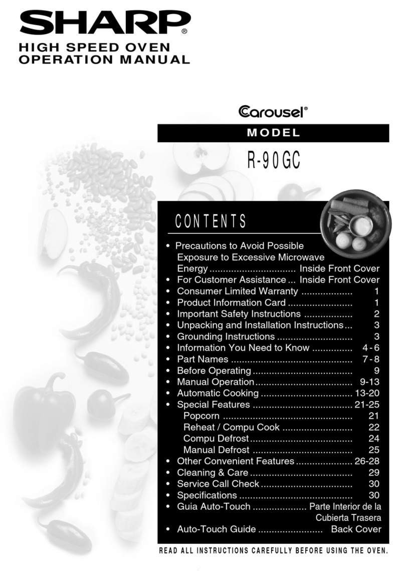 Sharp Carousel R-90GC User manual