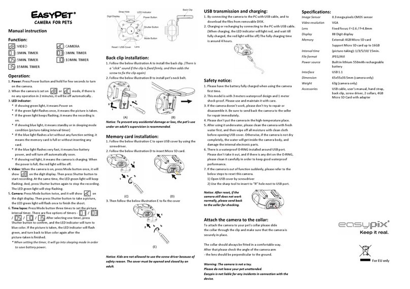 Easypix EasyPet instruction manual
