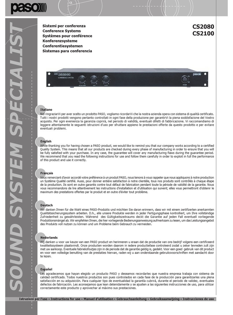 Paso CS2100 User manual