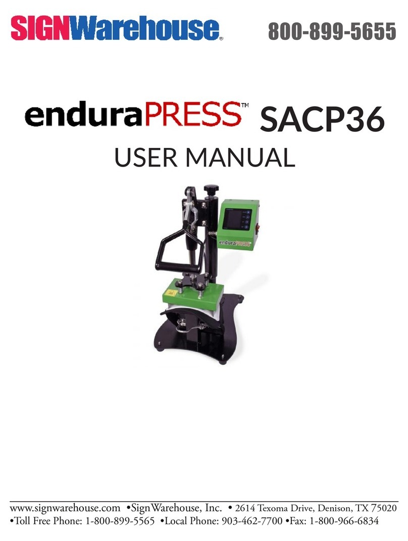 SignWarehouse enduraPRESS SACP36 User manual