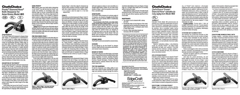 Chef's Choice Pronto Diamond Hone 463 User manual Chef's Choice Pronto Diamond Hone 463 User manual