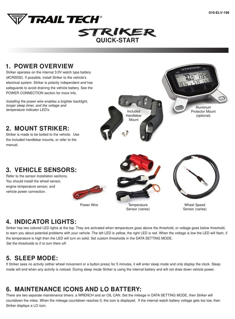 Trail Tech Striker CR2032 User manual