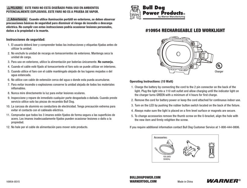 Bull Dog Power Products Warner 10954 operating instructions