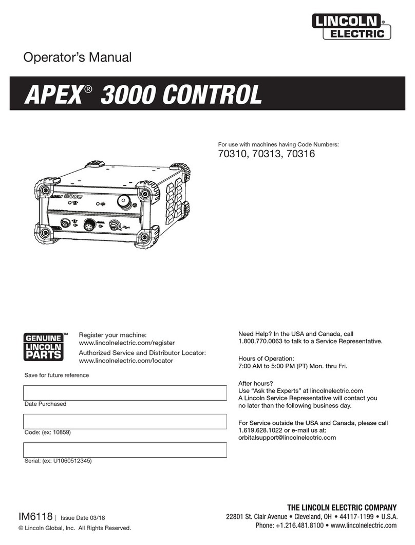 Lincoln Electric APEX 3000 Operator's manual