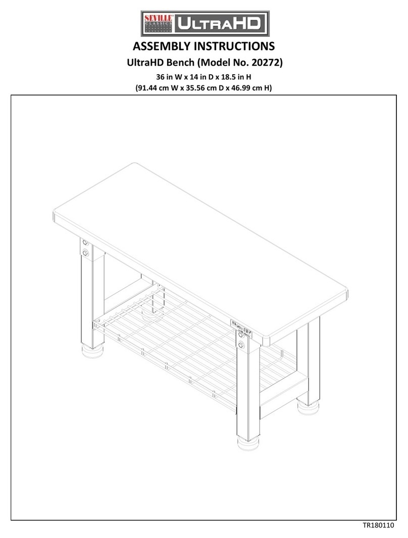 Seville Classics UltraHD Bench Assembly instructions
