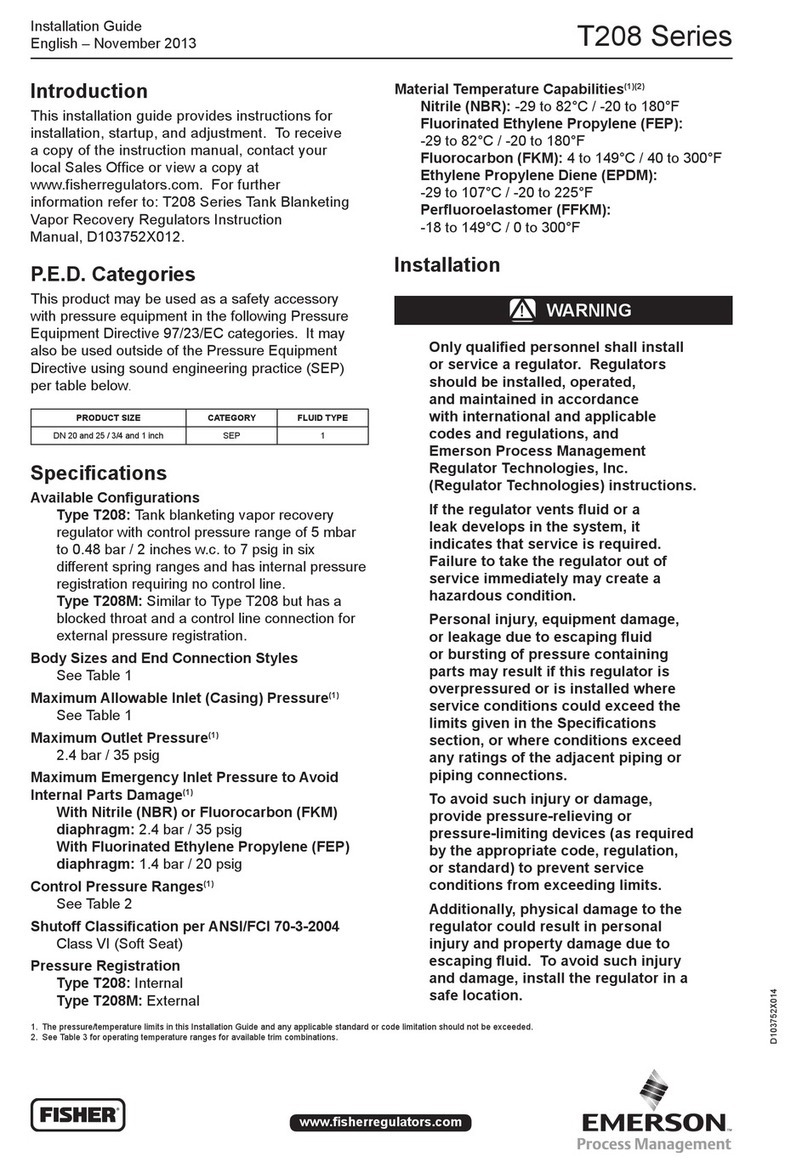 Emerson FISHER T208 Series installation guide