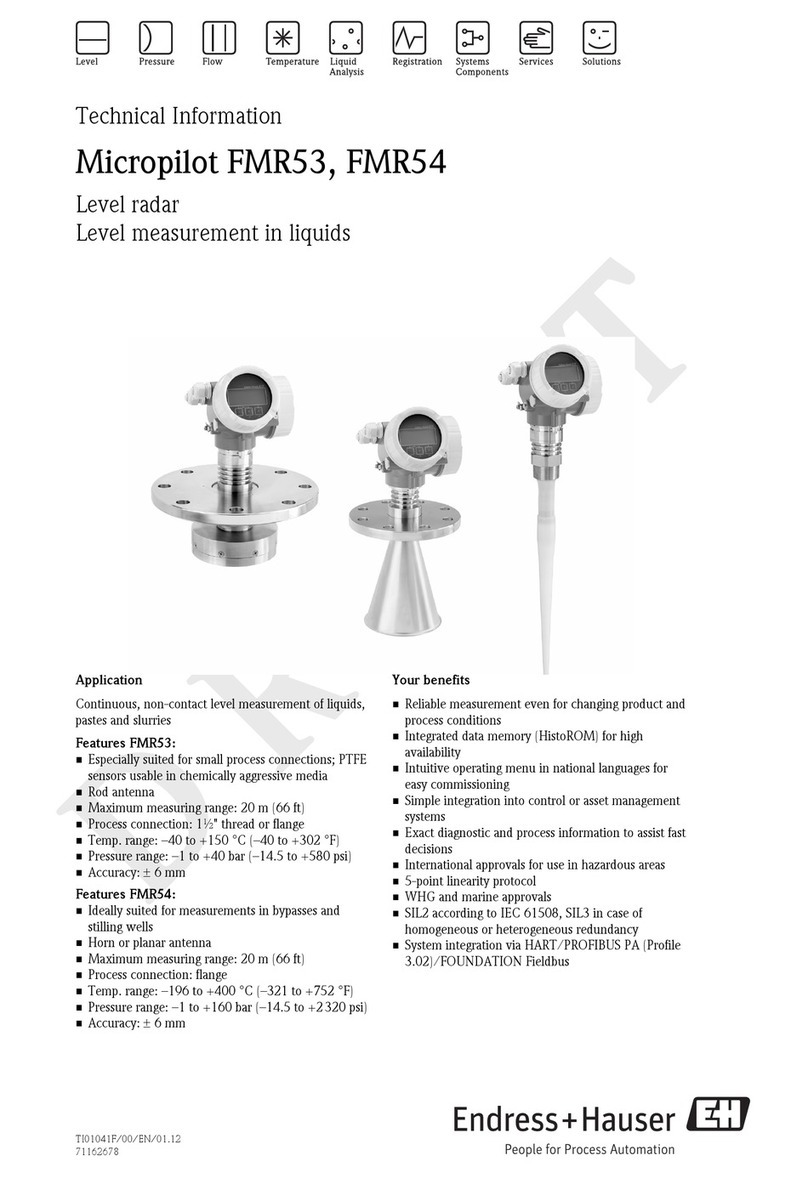 Endress+Hauser Micropilot FMR53 Manual