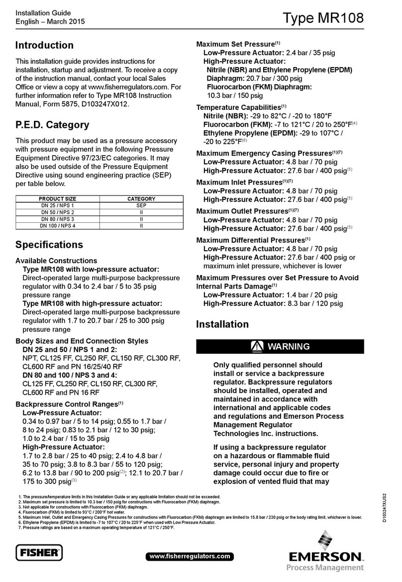 Emerson FISHER MR108 Series User manual