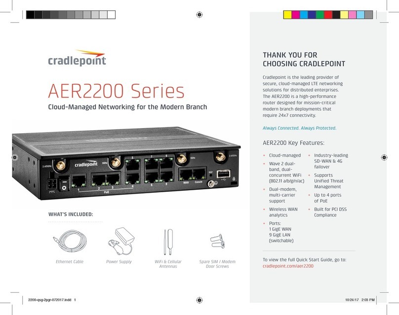 Cradlepoint AER2200 Series Getting started Cradlepoint AER2200 Series Getting started