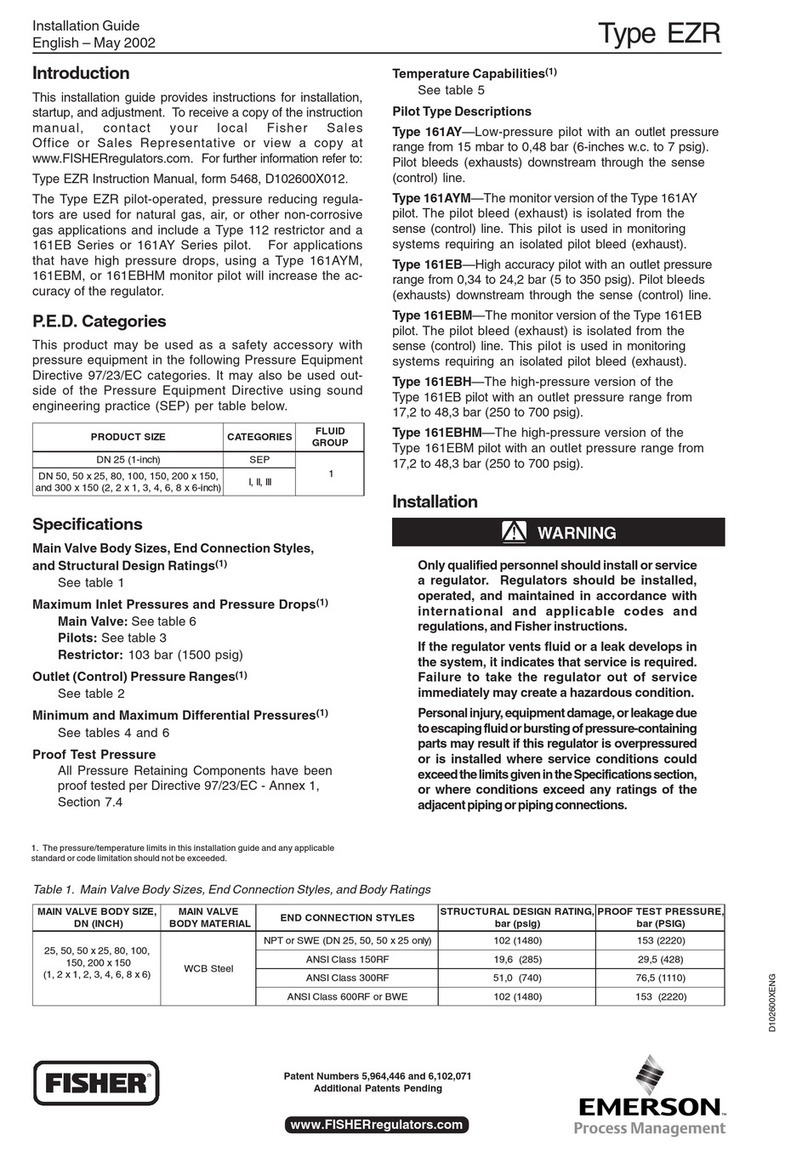Emerson Fisher EZR series User manual Emerson Fisher EZR series User manual