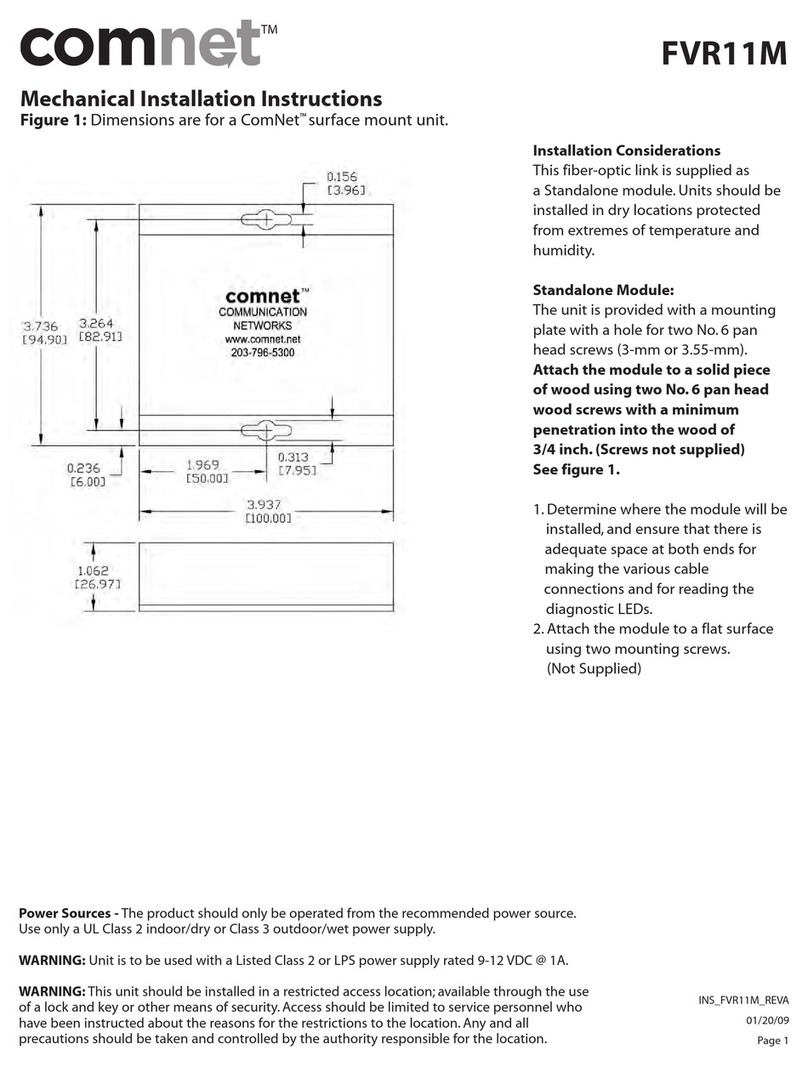 Comnet FVR11M User manual