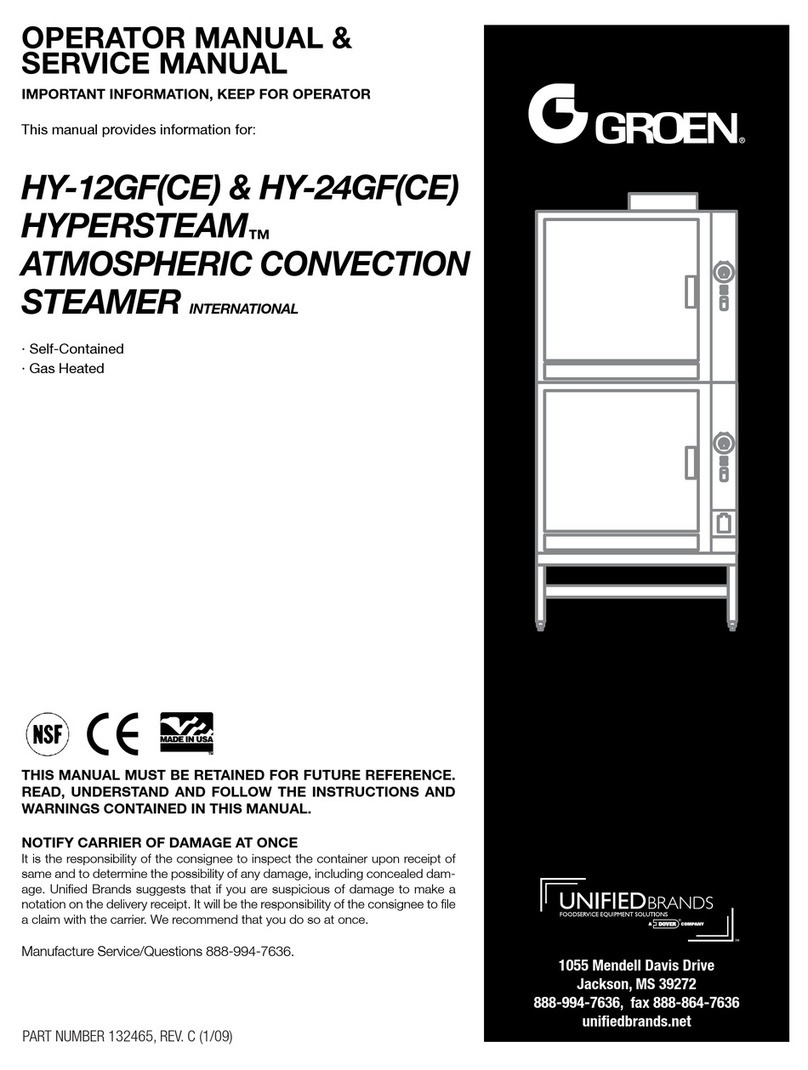 Groen HY-12GF(CE) Operator manual & service manual