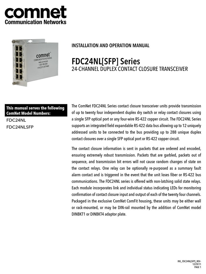 Comnet FDC24NL[SFP] Series Installation and operation