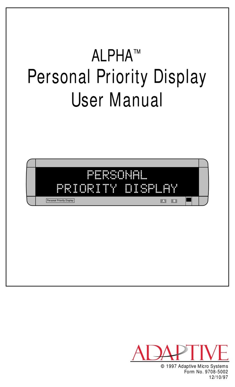Adaptive Micro Systems Alpha User manual