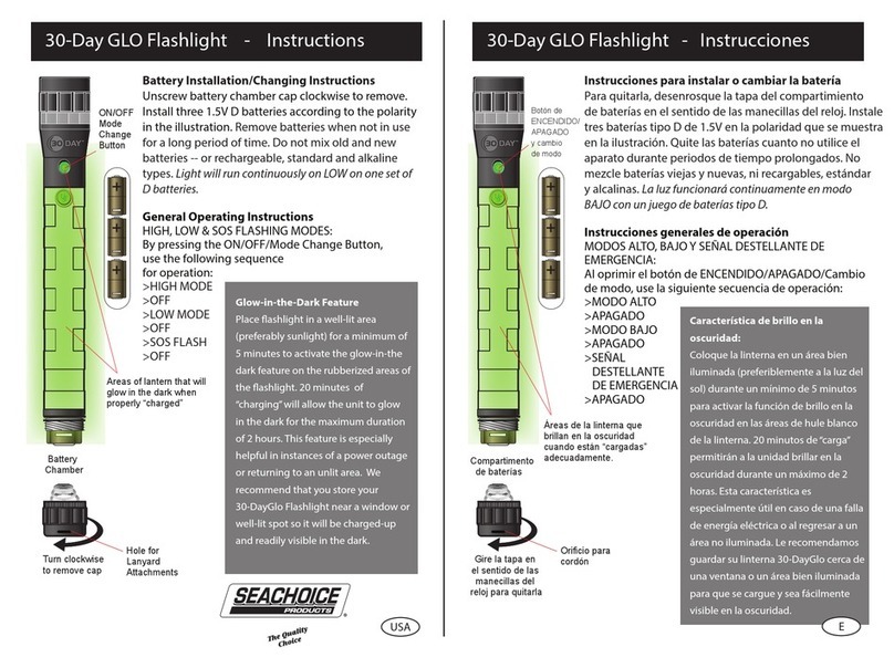 SEACHOICE 30-Day GLO 46601 operating instructions