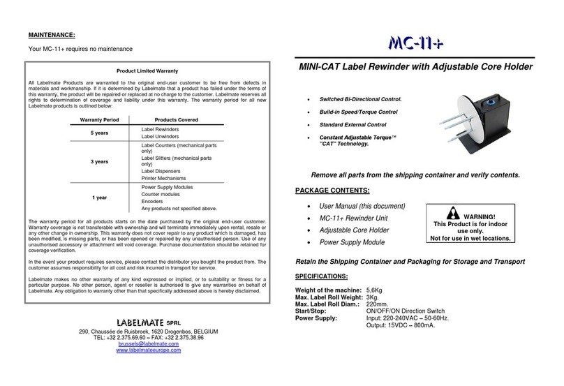 Labelmate MC-11+ User manual