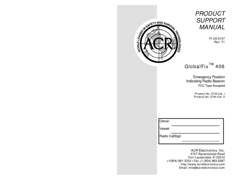 ACR Electronics GlobalFix 406 Product support manual ACR Electronics GlobalFix 406 Product support manual
