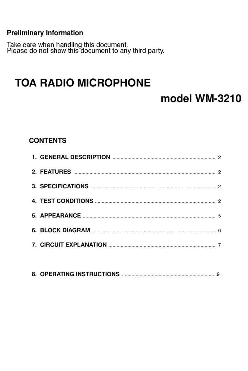 Toa WM-3210 User manual