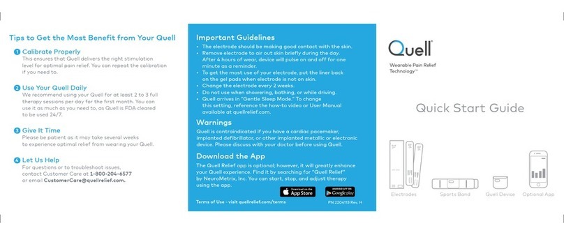 Quell Wearable Pain Relief Technology user manual